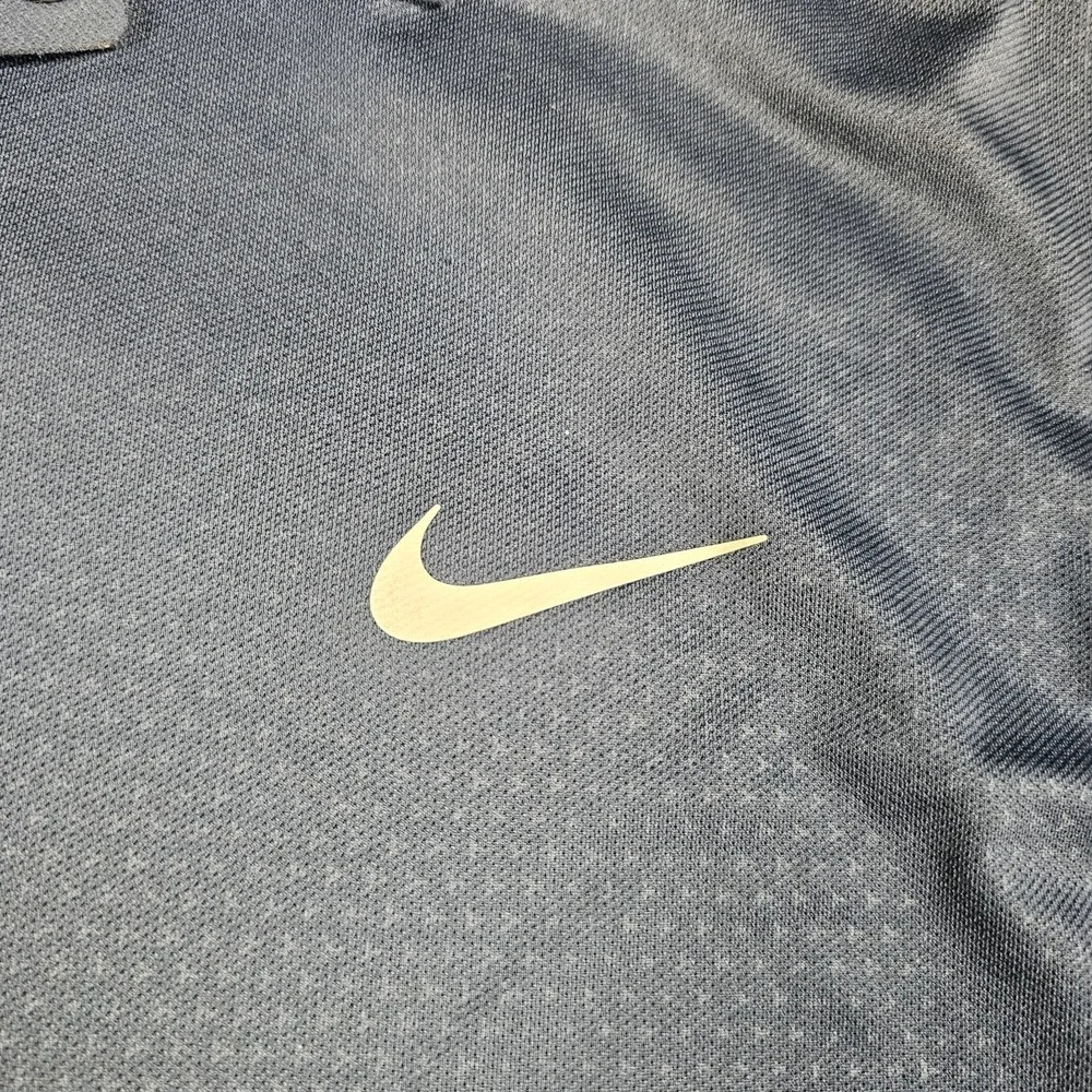 Nike Tiger Woods Collection Polo Shirt Mens XL Blue Dri-Fit Golf Performance‎